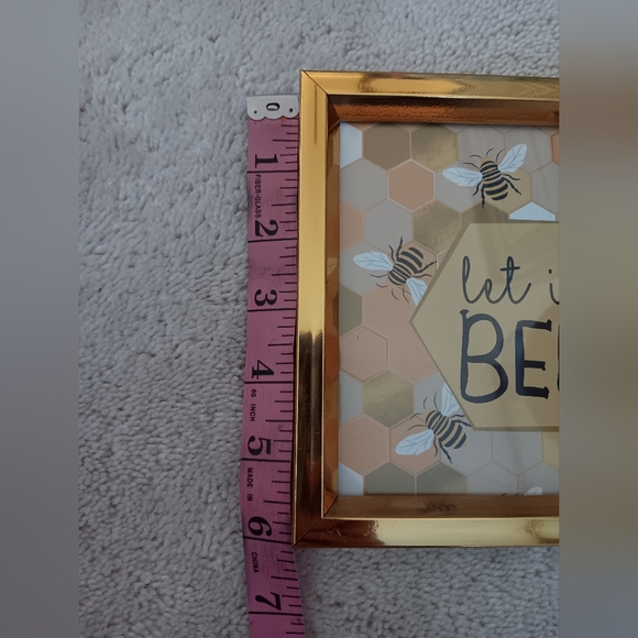 Hobby Lobby~Let It Bee Sign Gold Frame Home Decor - Picture 2 of 6